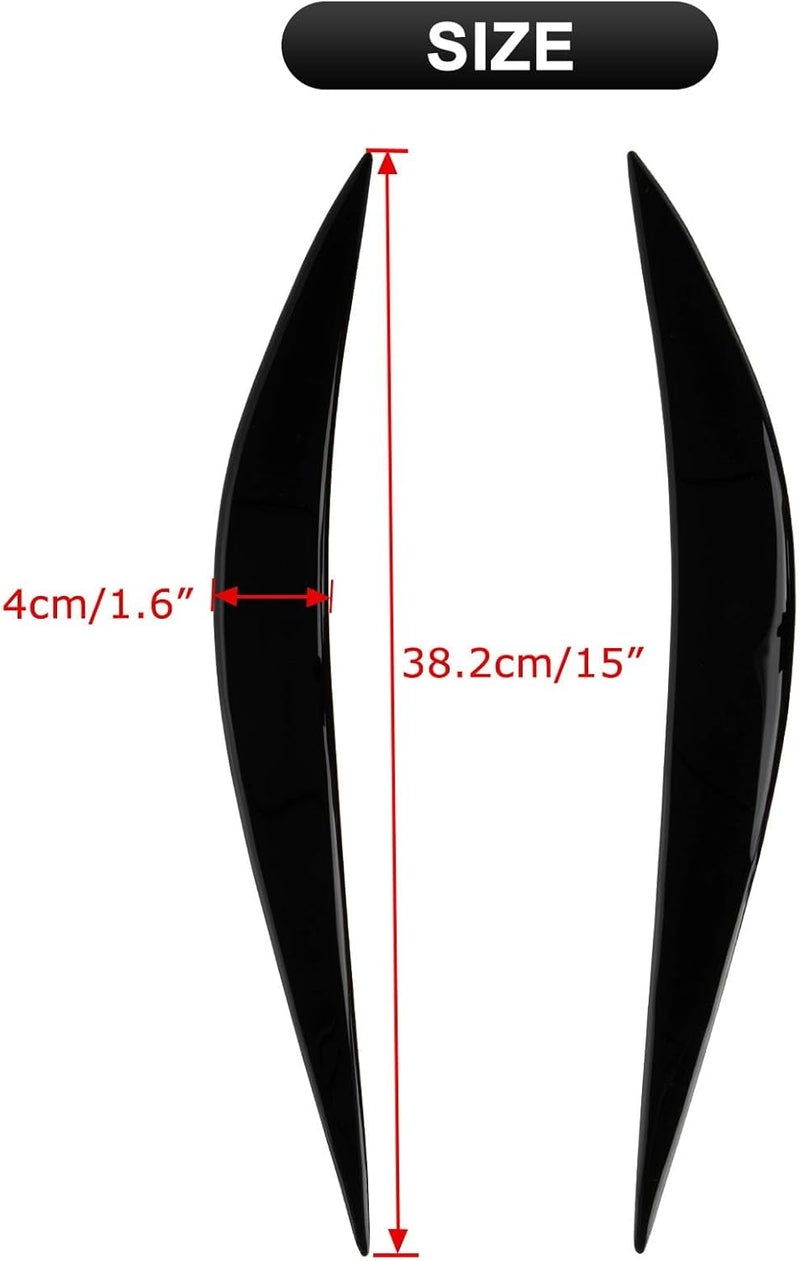 psler حواف مصابيح أمامية سوداء لامعة، غطاء مصابيح أمامية، زينة حواف مصابيح أمامية متوافقة مع F80 M3 F82 F83 M4 F32 F33 F36 2014-2018 - Image 5